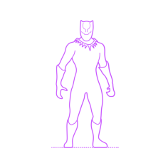 Category Pop Culture Marvel Comics Black Panther Outline Svg File, Free Vectors File